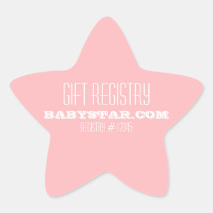 PETIT ÉTOILE BABY SHOWER ENREGISTREMENT STICKER