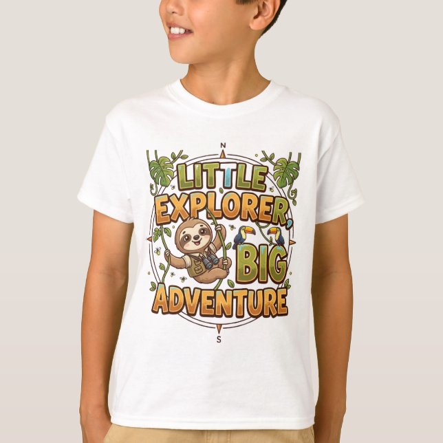 Petit Explorateur Grande Aventure T-Shirt Mignon P (Devant)