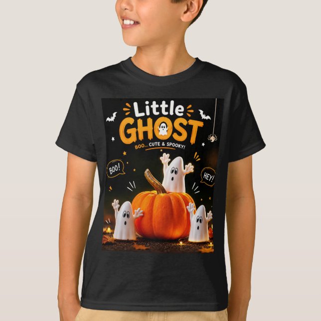 Petit fantôme mignon t-shirt d'Halloween pour enfa (Devant)