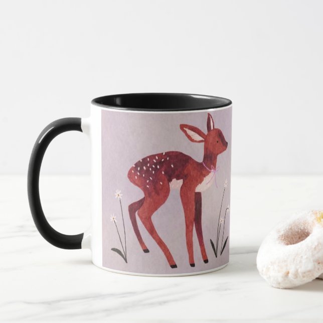 Petit Faon Tasse Fantaisiste (Avec donut)