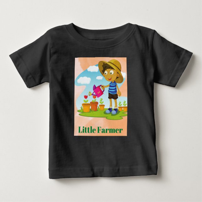 Petit Fermier Baby Fine Jersey T-Shirt (Devant)