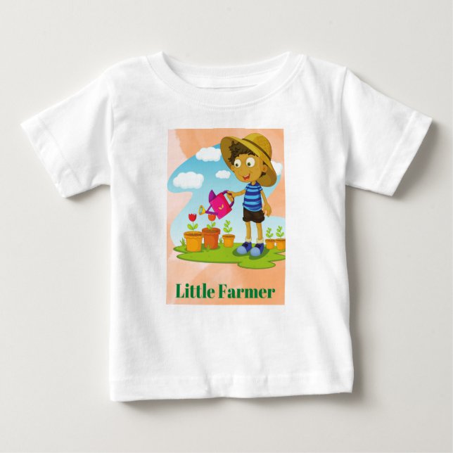 Petit Fermier Baby Fine Jersey T-Shirt (Devant)