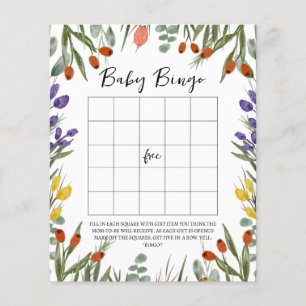 Petit Fleur sauvage En Chemin Bingo Bébé Automne