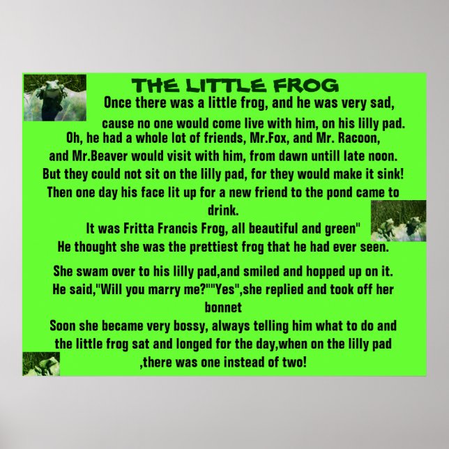 PETIT FROG, affiche POEM (Devant)