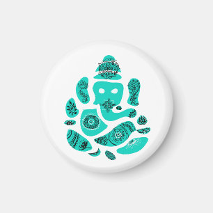 Petit Ganesha, Aimant Rond De 3,2 Cm