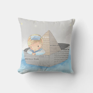Petit garçon dans Dream Boat Accent Coussin