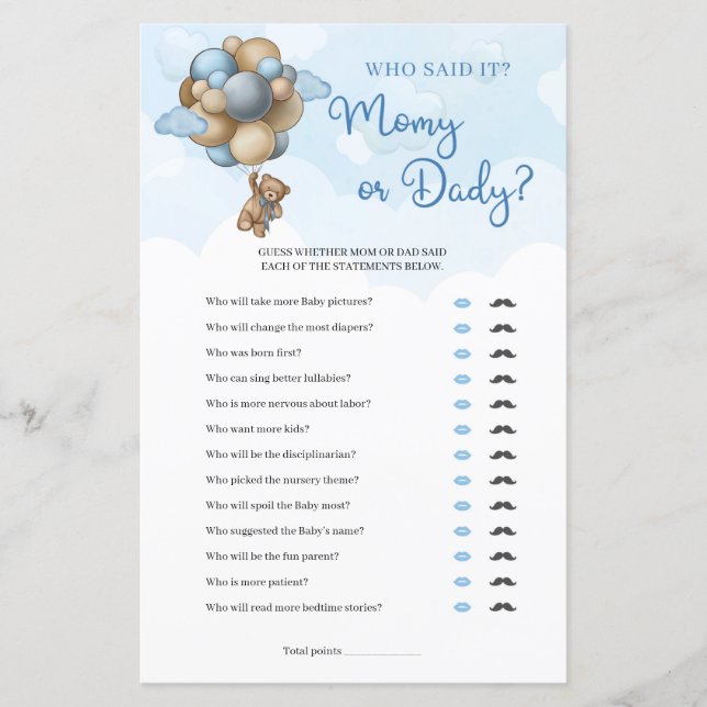 Petit garçon en peluche ours ballons marron maman  (Devant)