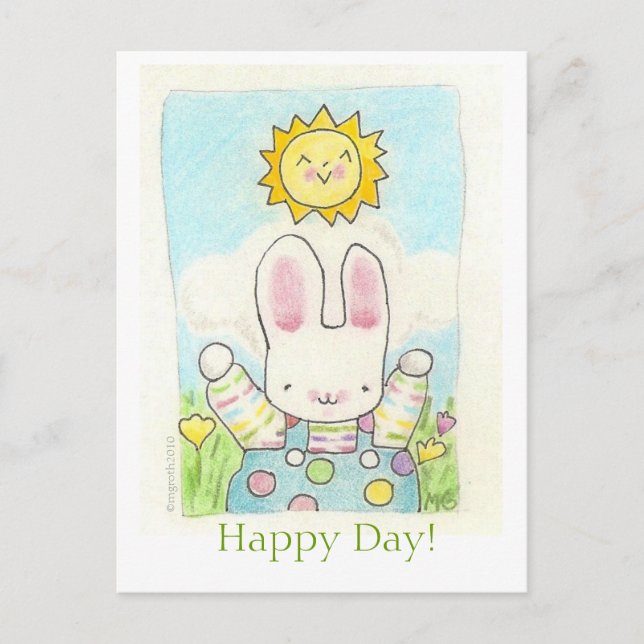 petit garçon Joyeux Jour ! carte postale (Devant)