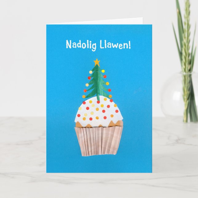 Petit gâteau de carte de Noël (Gallois) avec (Devant)