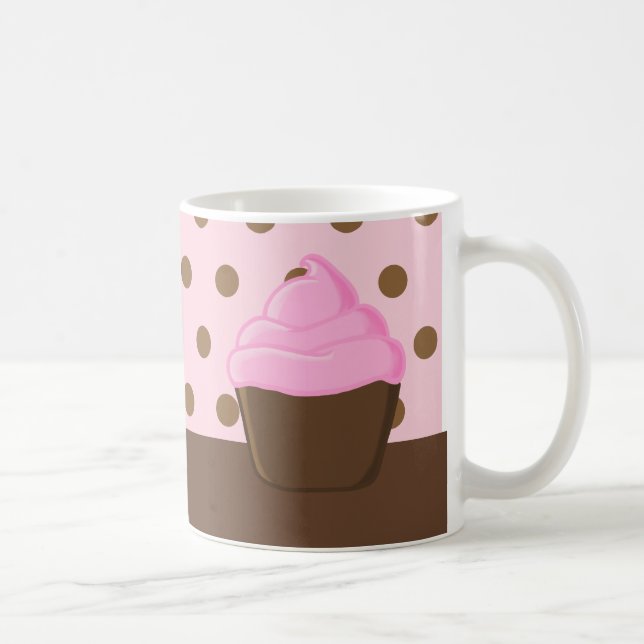 Petit gâteau rose avec la tasse de pois (Droite)