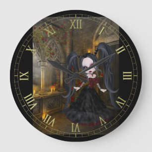 Petit Goth Girl Horloge murale