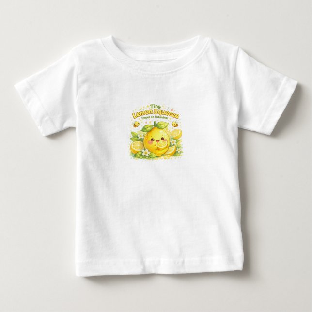 Petit haut bébé Citron Pressé Mignon Citron Été  (Devant)