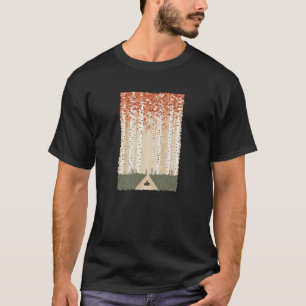Petit Hérisson T-Shirt Forêt de Bouleaux Automne M