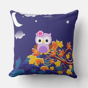 Petit hibou Illustration Coussin décoratif