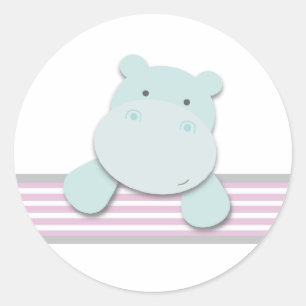 Petit Hippo {Rose}   Stickers
