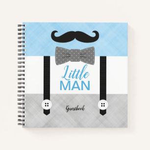 Petit homme bleu gris garçon baby shower livre d'