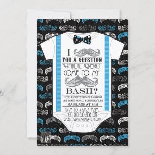 Petit Homme / Mustache Bash Baby shower Invitation