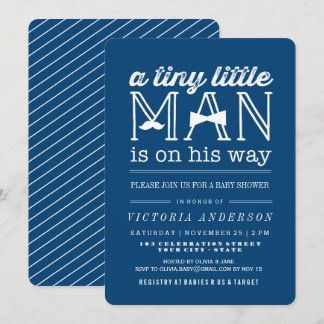 Petit Homme Mustache Bow Cravate garçon Invitation