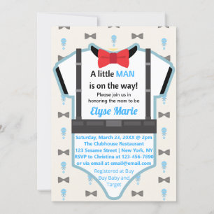 Petit homme sur le chemin Baby shower Invitation