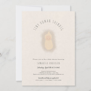 Petit humain shindig neutre Baby shower Invitation