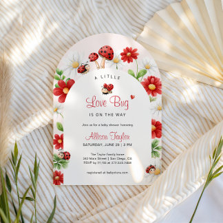 Petit Invitation de Fête Prénatale de Bébé Coccine