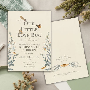 Petit Invitation Papillon Bohème Fleur Sauvage Lov
