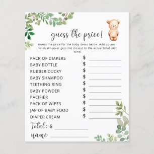 Petit jeu de devinette de prix d'ours