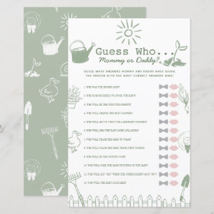 Petit jeu de devinette pour Baby Shower sur le thè