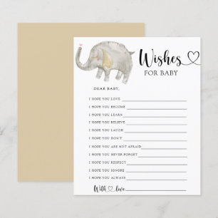 Petit jeu de fête éléphant souhaits pour bébé
