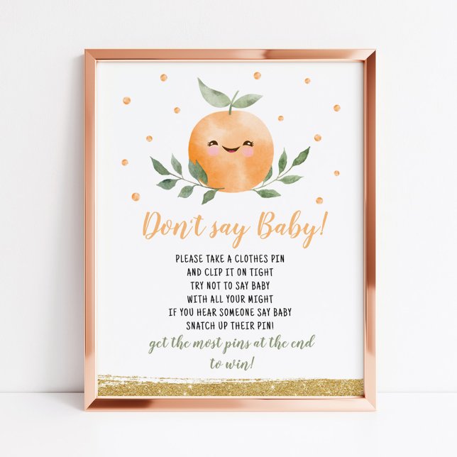 Petit jeu Orange Mignon Ne dis pas Bébé (Créateur téléchargé)