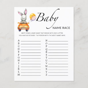 Petit lapin baby shower bébé jeu de race
