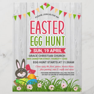 Petit lapin de Pâques Chasse aux Oeufs Invitation