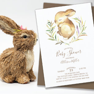 Petit lapin doux Baby shower Invitation