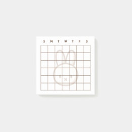 Petit lapin en latte Calendrier Post-It Notes