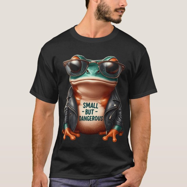 Petit mais dangereux T-Shirt de grenouille motarde (Devant)