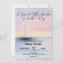 Petit marin sur son chemin Baby shower Invitation
