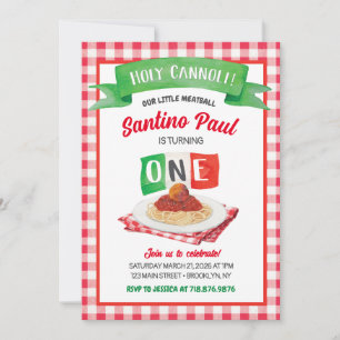 Petit MEATBALL 1er INVITATION D'ANNIVERSAIRE
