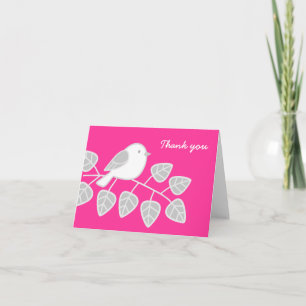 Petit Merci d'oiseau - rose