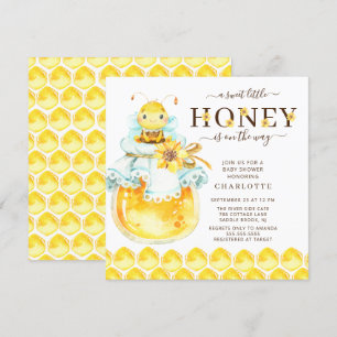 Petit miel doux Baby shower d'abeilles Invitation