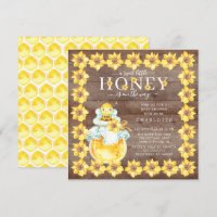 Petit miel doux Baby shower d'abeilles Invitation