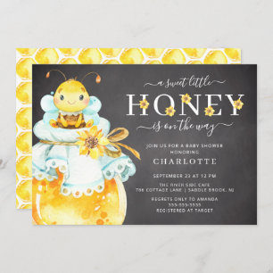 Petit miel doux Baby shower d'abeilles Invitation
