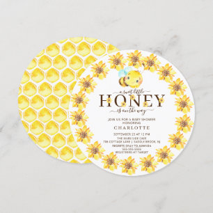 Petit miel doux Baby shower d'abeilles Invitation