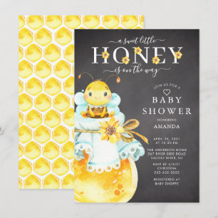 Petit miel doux Baby shower d'abeilles Invitation