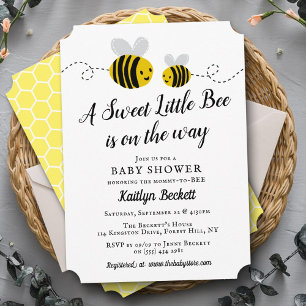 Petit miel doux Baby shower d'abeilles Invitation