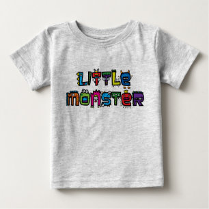 Petit monstre - le texte gribouille le T-shirt