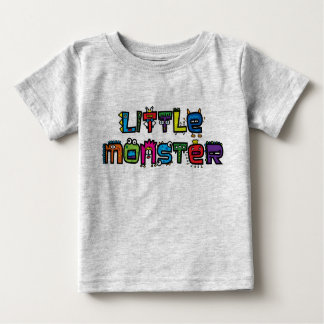 Petit monstre - le texte gribouille le T-shirt