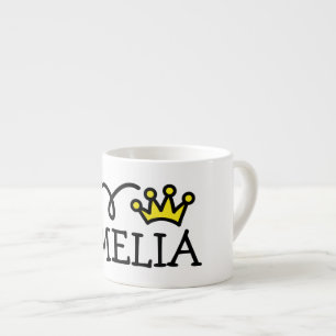 Petit mug d'enfant personnalisé avec couronne de 