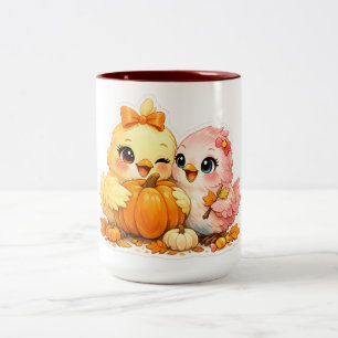 Petit Mug en Céramique de Paire d'Oiseaux de Hallo