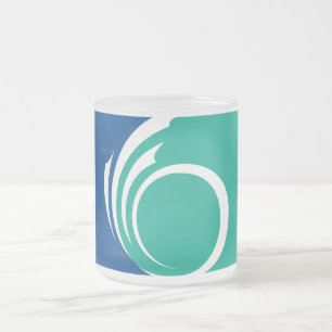 Petit mug en verre givré avec le drapeau d'Ottawa