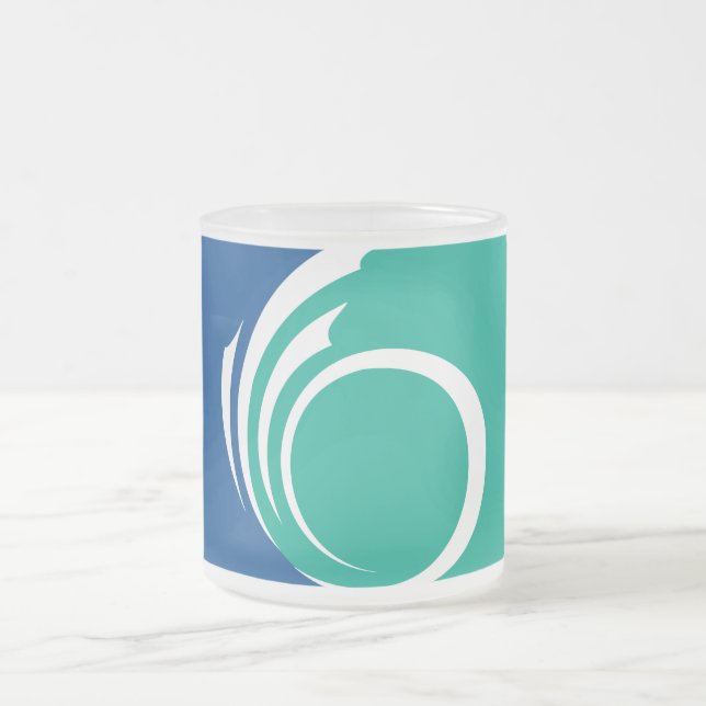 Petit mug en verre givré avec le drapeau d'Ottawa (Centre)